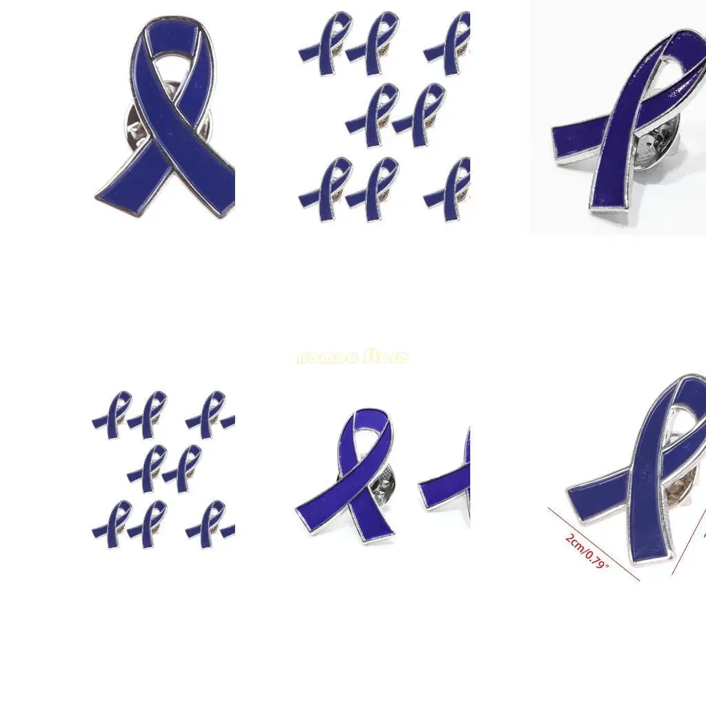 

31BF 10pc Women Men Ribbon Lapel Pin Couples Against Violence for Creative Brooches Badges Pins for Backpacks Sh