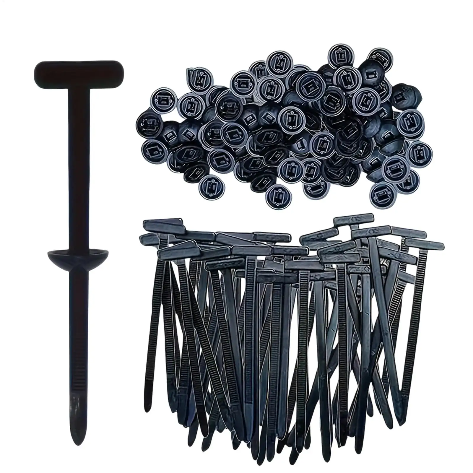 Self-Locking Nylon Cable Tie Buckle 30PCS Universal Heavy Duty Clips for Automotive Trim Panel, Daily Repair & Automobile