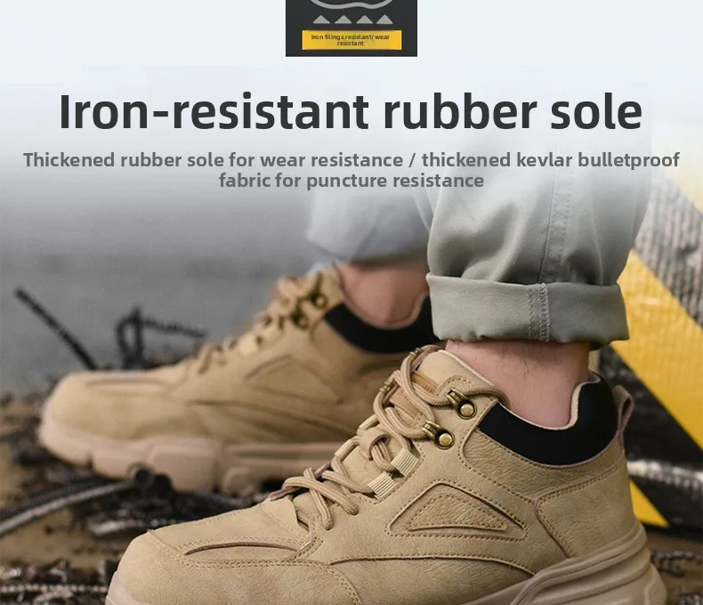 أحذية رياضية للعمل للرجال والنساء، أحذية أمان بغطاء صلب لأصبع القدم، مقاومة للثقب، أحذية أمان مضادة للسحق، مقاومة للماء #4