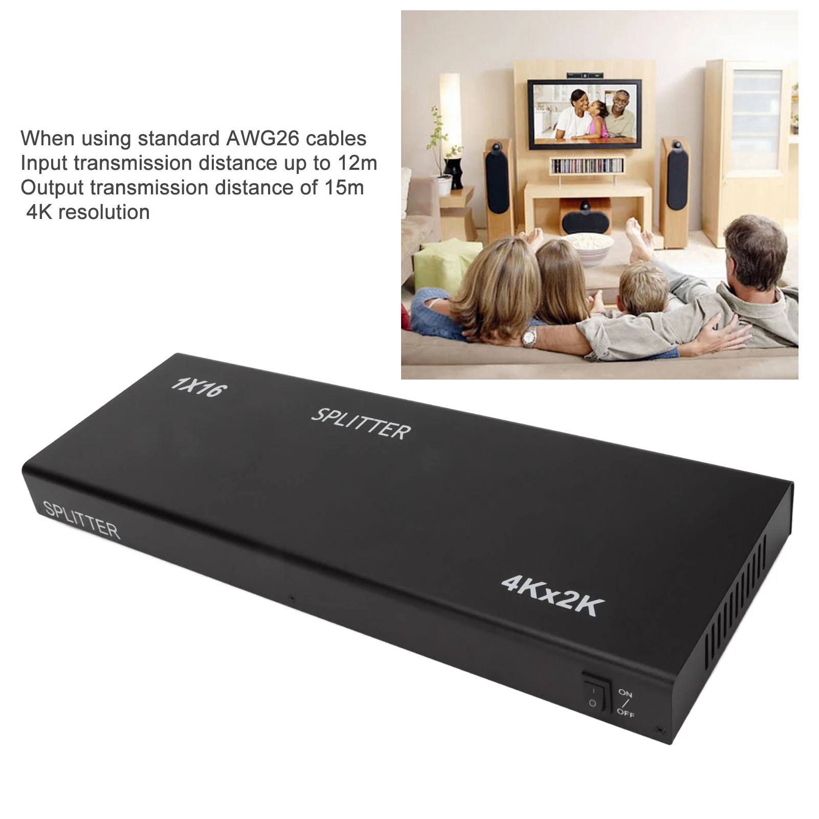 HD الوسائط المتعددة واجهة الفاصل HD الوسائط المتعددة واجهة الفاصل 4K 1 في 16 خارج الصوت والفيديو الموزع ل Xbox ل PS4 HDTV