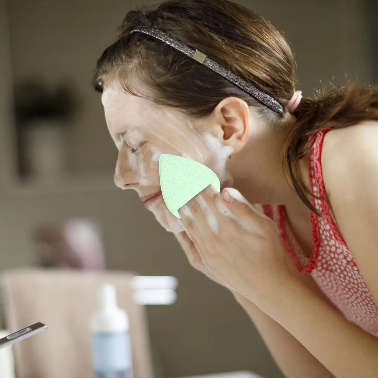 2-delige reinigingshandschoenen Sponzen Gezicht voor make-up Pads Exfoliërende gezichtsmake-up