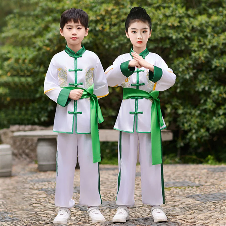2026 Novo Kimono de Wushu para Crianças e Adultos, Roupa de Judô, Kung Fu Chinês, Tai Chi e Uniforme de Artes Marciais