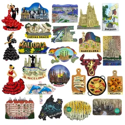 Europe Spain Barcelona Mallorca Magnetic Refrigerator Sticker Collection Fridge Magnets