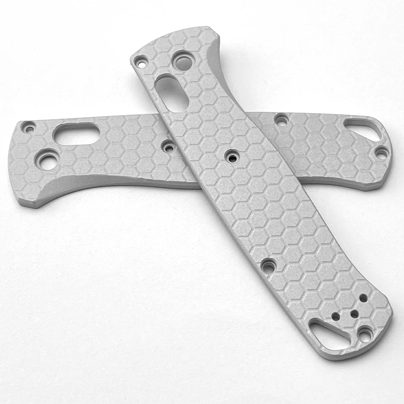 1 paio di toppe con manico a lama in lega di alluminio per BM 535 coltello a nido d'ape struttura in lega di alluminio Bugout 535 Patch accessori fai da te