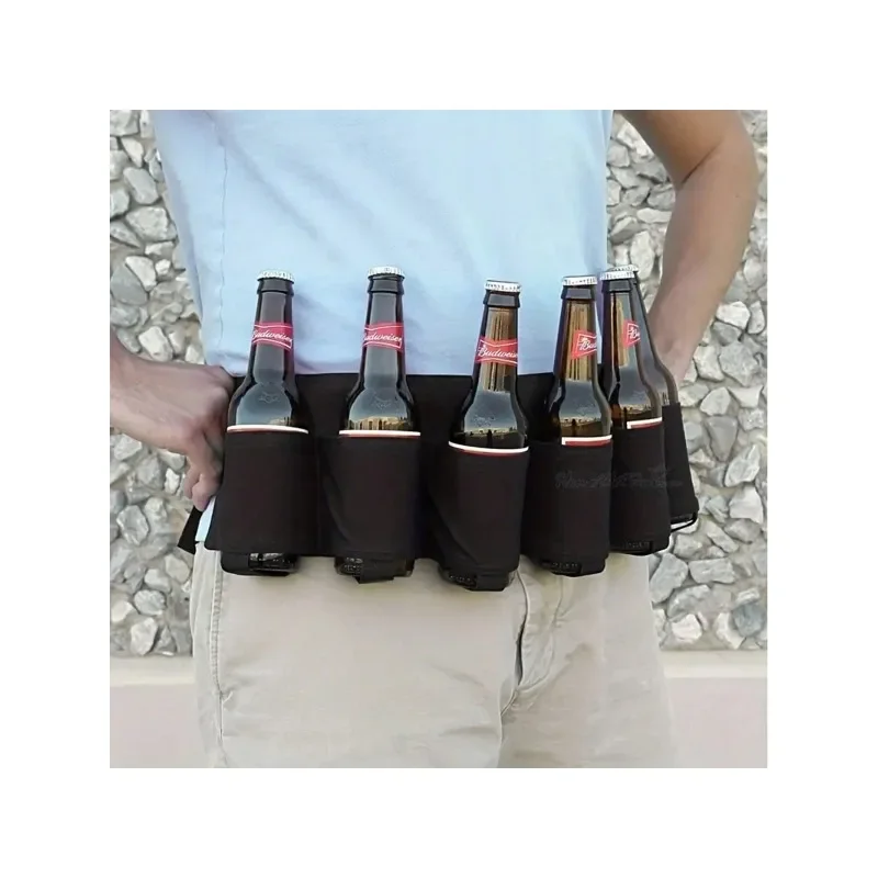 1pc Climbing Camping Hiking Holster, Portable Bottle Waist Beer Belt Bag, Handy Wine Bottles Beverage Can Holder Hanging