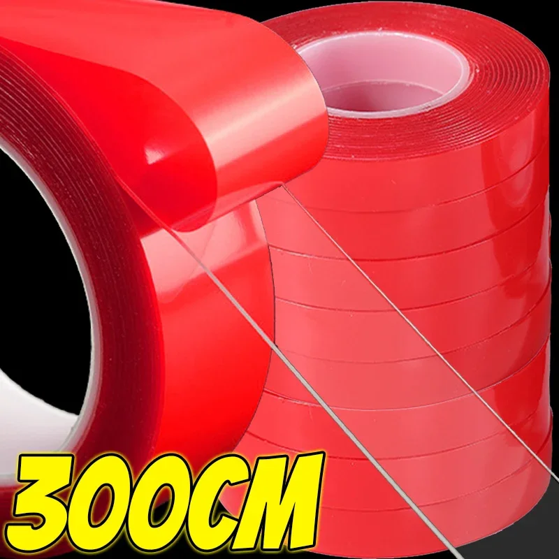 3 Meters Strong Double Sided Tapes Acrylic Transparent No Traces Tapes High Viscosity Adhesive Tape For Home Car Fixed Stickers