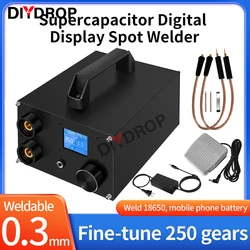 5V 2100A Capacitor LCD Digital Display Spot Welder 0.3mm Portable High-power Handheld Energy Storage Spot Welder Dual Pulse Weld