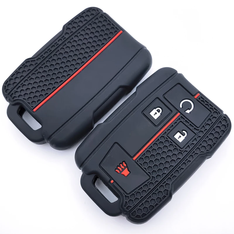 Silikon Auto Schlüssel Abdeckung Fall Fob für Chevrolet Suburban Silverado GMC Terrain Yukon Tahoe Sierra Smart Auto Zubehör Schlüssel Ring