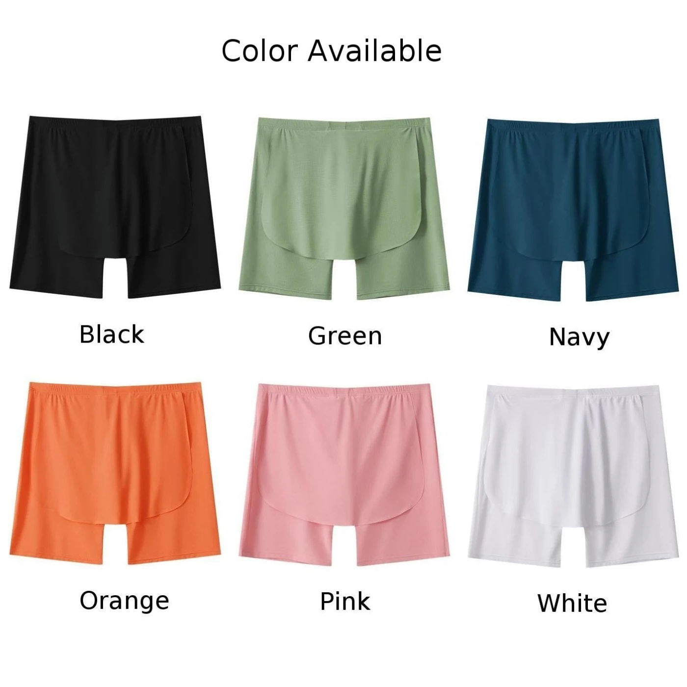 Mens Sexy Middle Waist Briefs Ice Silk Underwear Home Shorts Men\'s Side Openings Seamless Underpants Male