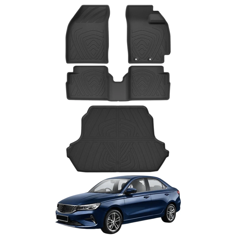 Für Proton SAGA 2016-2025 RHD TPE-Fußmatten und Kofferraumauskleidung, Allwetter-Fußmatten, Kofferraummatte, Kofferraumauskleidung, Rückenlehnenmatten – Detail 1