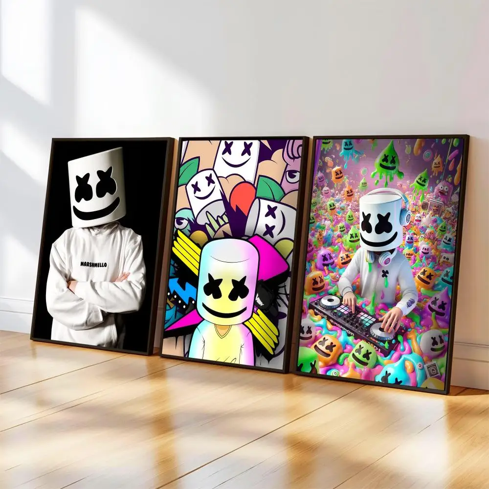 DJ M-Marshmello Poster, Musikalbum-Cover für Zimmer, Leinwandgemälde, Kunstdruck, Heimwanddekoration, Bild, Geschenk