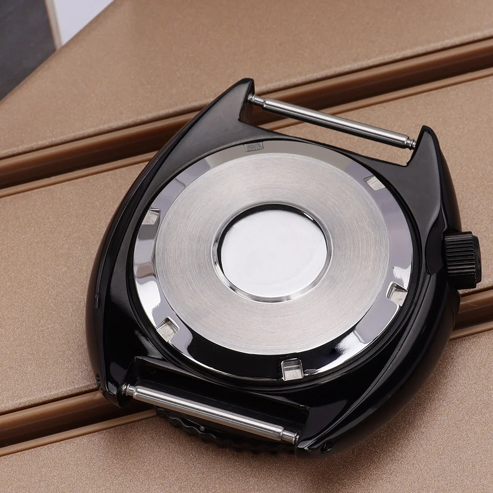 45mm Men's Watch Case Sapphire Glass Waterproof For Turtle Abalone Seiko NH34 NH35 NH36 NH38 4R36 Movement 28.5mmDial 120 Clicks