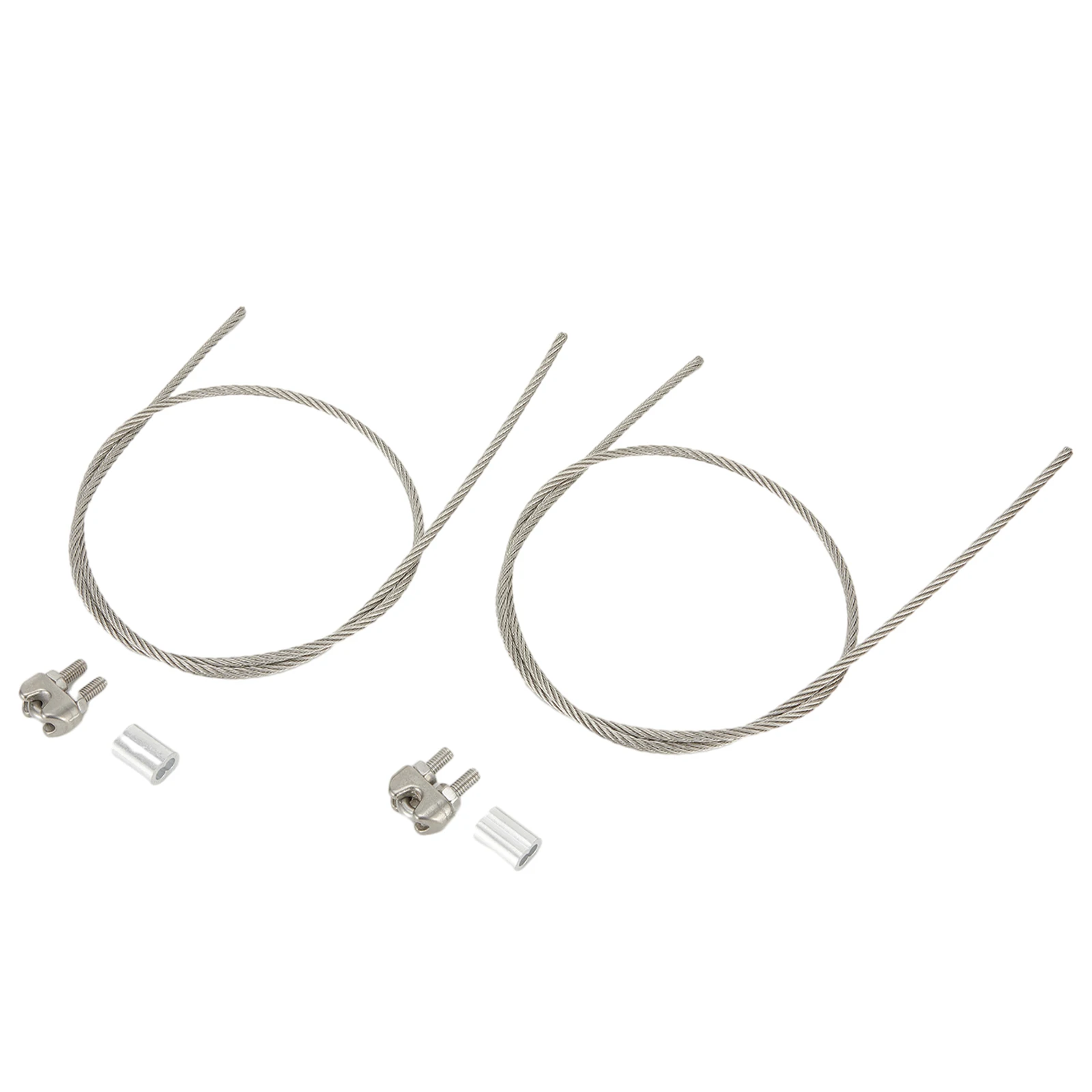 Corda fissa in acciaio inossidabile con forte capacità, con accessori, 2 pezzi, per balcone, piastra per celle solari