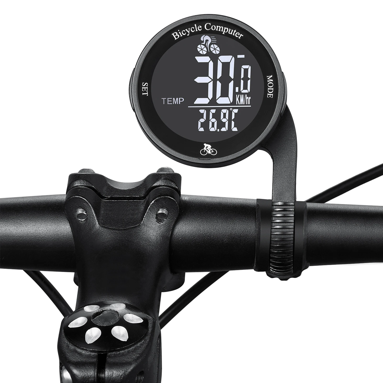 Wireless Bike Computer LCD Digital Bicycle Speedometer Waterproof Bicycle Odometer Multi Functional Speedometer Bike Speed Meter