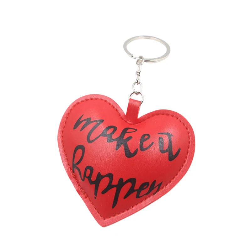 Creative Heart Bag Pendant Mobile Phone Lanyard Colorful Braided Rope Backpack Decor Accessories Cute Red Peach Love Key Holder