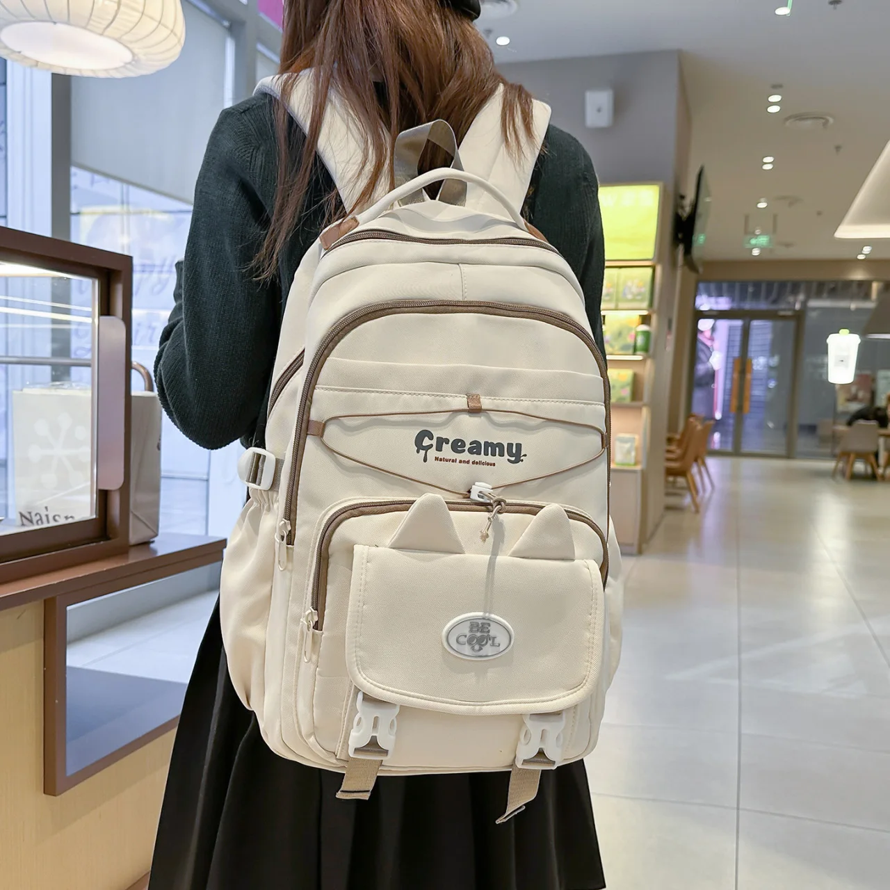 

Korean Style Laptop Backpack for Middle High School & College Girls,Simple Travel Rucksack for Students, Lightweight Daypack