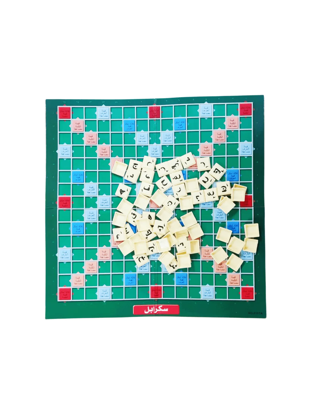 1PCS, Arabic version of Scrabble Solitaire, Alphabet Chess, Alphabet Scrabble, Jigsaw Board Games for 2-4 players, Board Games.