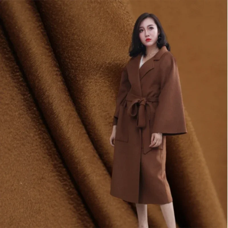 45 Colors Double-sided Cashmere Wool Fabric Brand Fashion Coat Trench Coat Thick Autumn Winter Cloth by the Meter for Sewing Diy