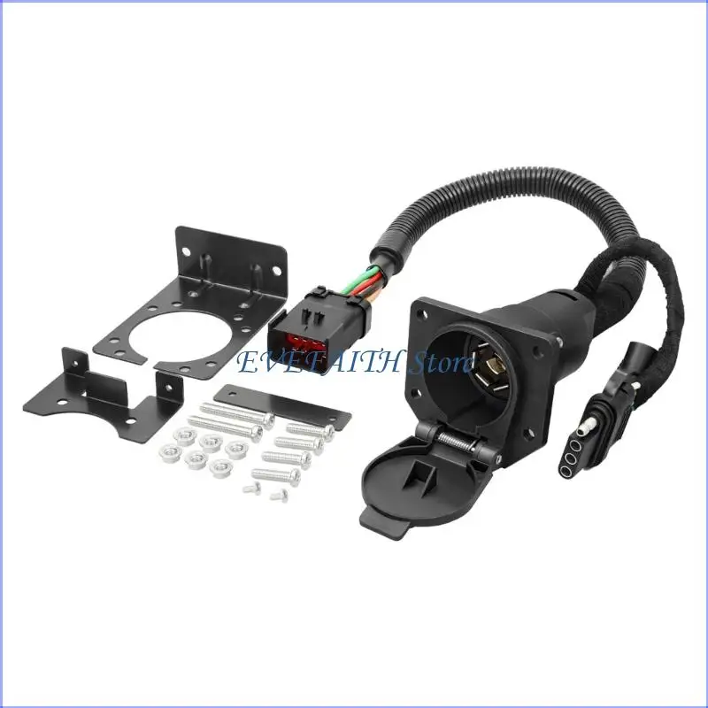 

124B Heavy Duty Trailer Connector 10P To 4+7 Pin Plug With Dustproof Cover 56038366AB