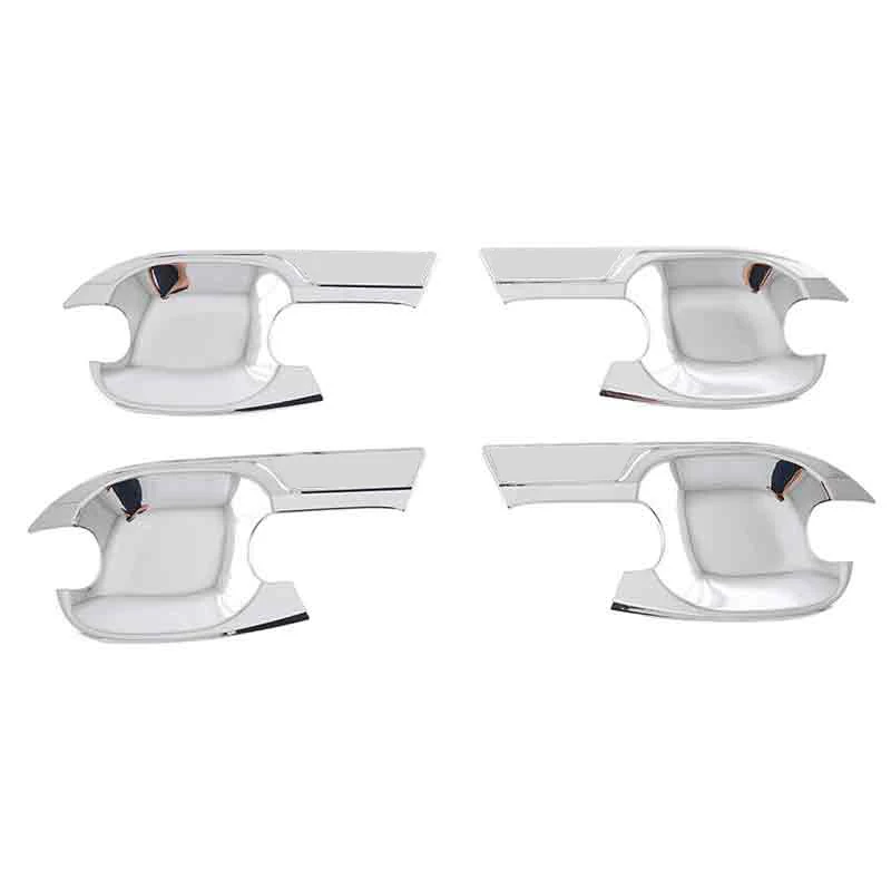 Silver Car Exterior Door Handle Bowl Cover Trim Set ABS Fit for Isuzu D-Max 2021 2022 2023