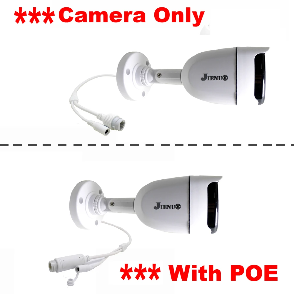 JIENUO 5MP POE IP กล้อง HD กล้องวงจรปิดความปลอดภัยการเฝ้าระวังอินฟราเรดสมาร์ทวิดีโอกลางแจ้งกันน้ำ IPCam ICsee XMeye ในร่ม Home Cam