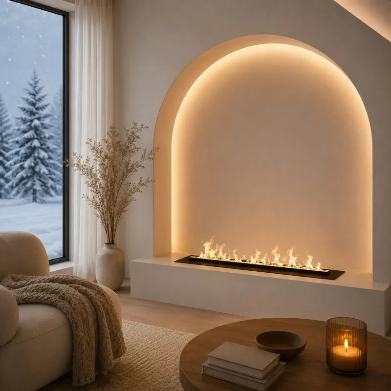 WOFAID Smart Water Vapor Fireplace No Heat Realistic Flame Visual firepit fireplace tv stand luxury gold mist fire place light