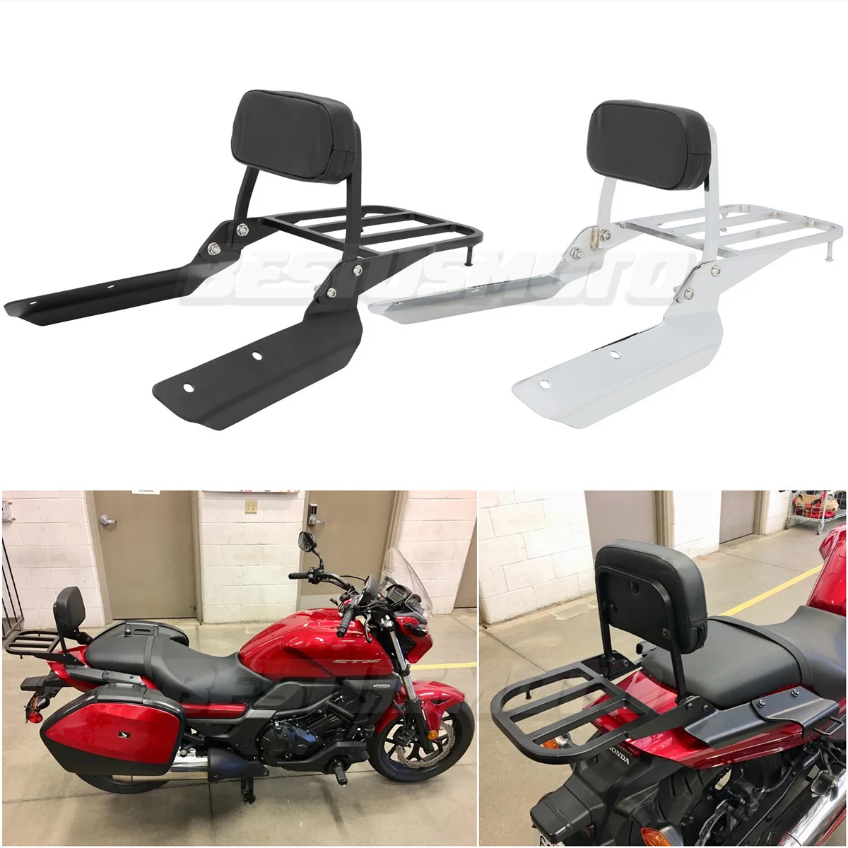 

Motorcycle Backrest Sissy Bar Luggage Rack For Honda CTX700 CTX700D CTX700N CTX700ND 2014 2015 2016 2017 2018 2019 2020