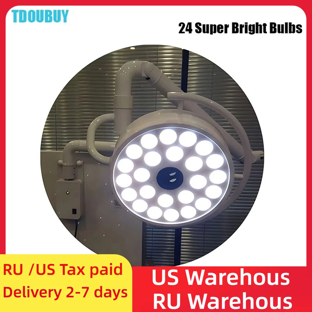 72W LED Stomatology Cold Light Shadowless Lamp Surgical Wall-Mounted Lamp Beauty Tattoo Pet Surgery Shadowless Light