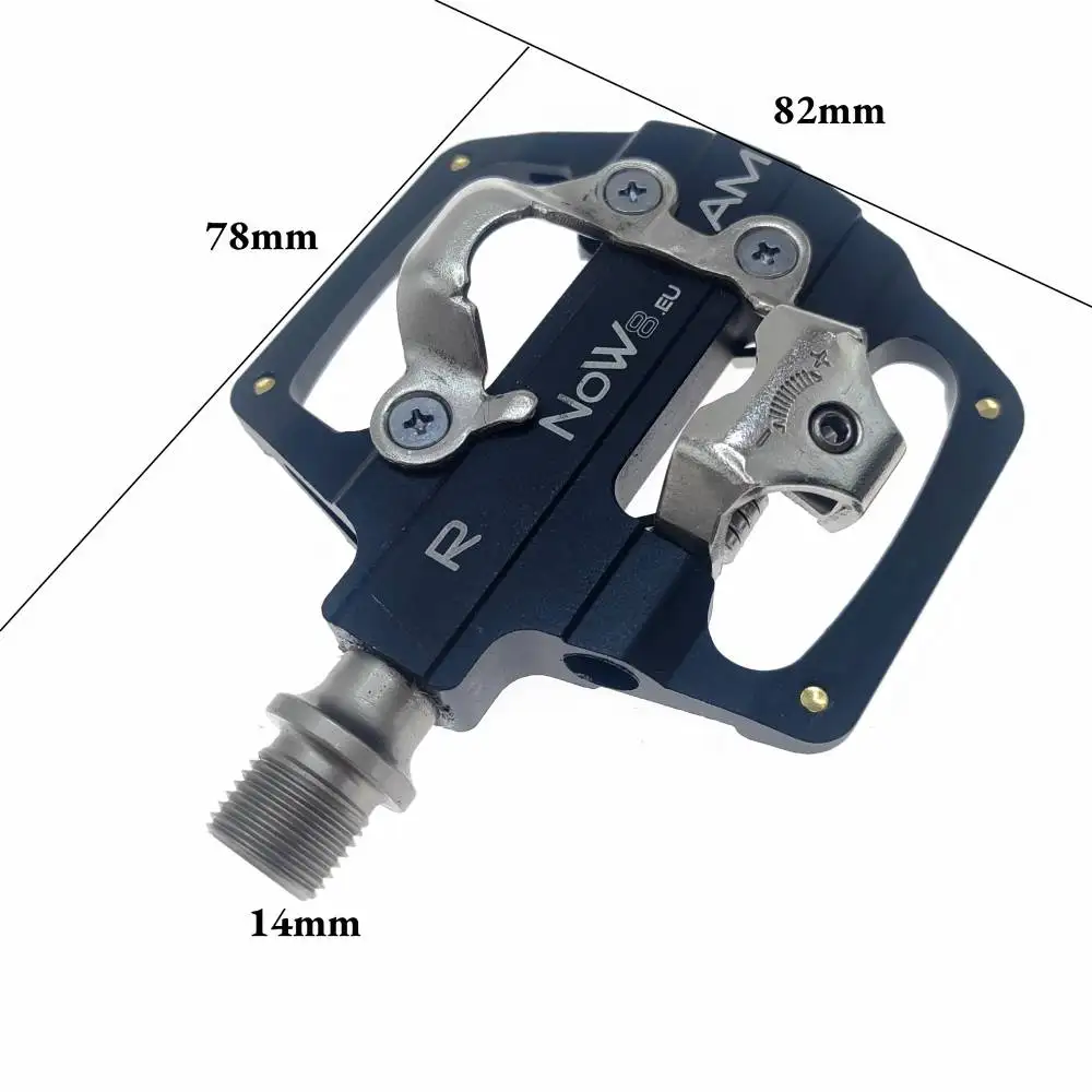 Neueste Fahrrad-Spinnpedale SPD Dual Flat/Lock Pedals passend für SPD 9/16 Aluminiumlegierung MTB Cleat Pedal Teile – Detail 3