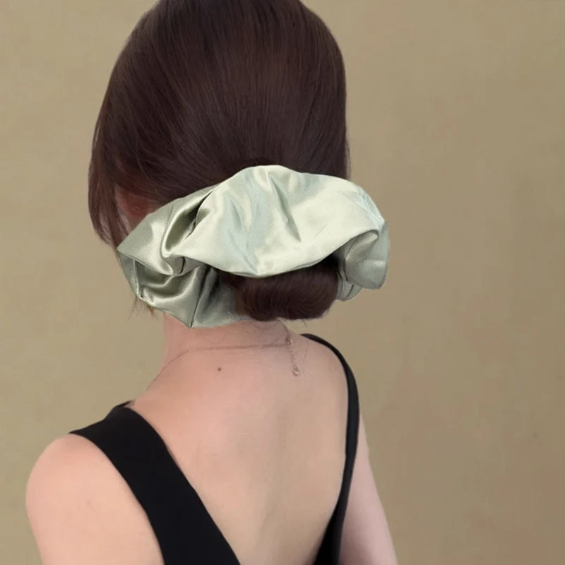 Koreanischer Stil Satin Dickdarmband Haarband Sanftes Temperament Schwarz Trauer Haarschmuck