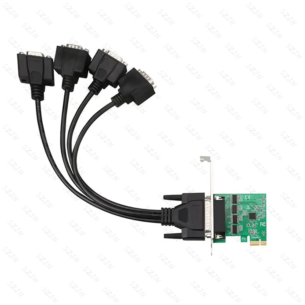 PCIE 1x To 4-port RS232 Serial Port Card Adapter 2-port 4-port Expansion Card Desktop General-purpose COM Card