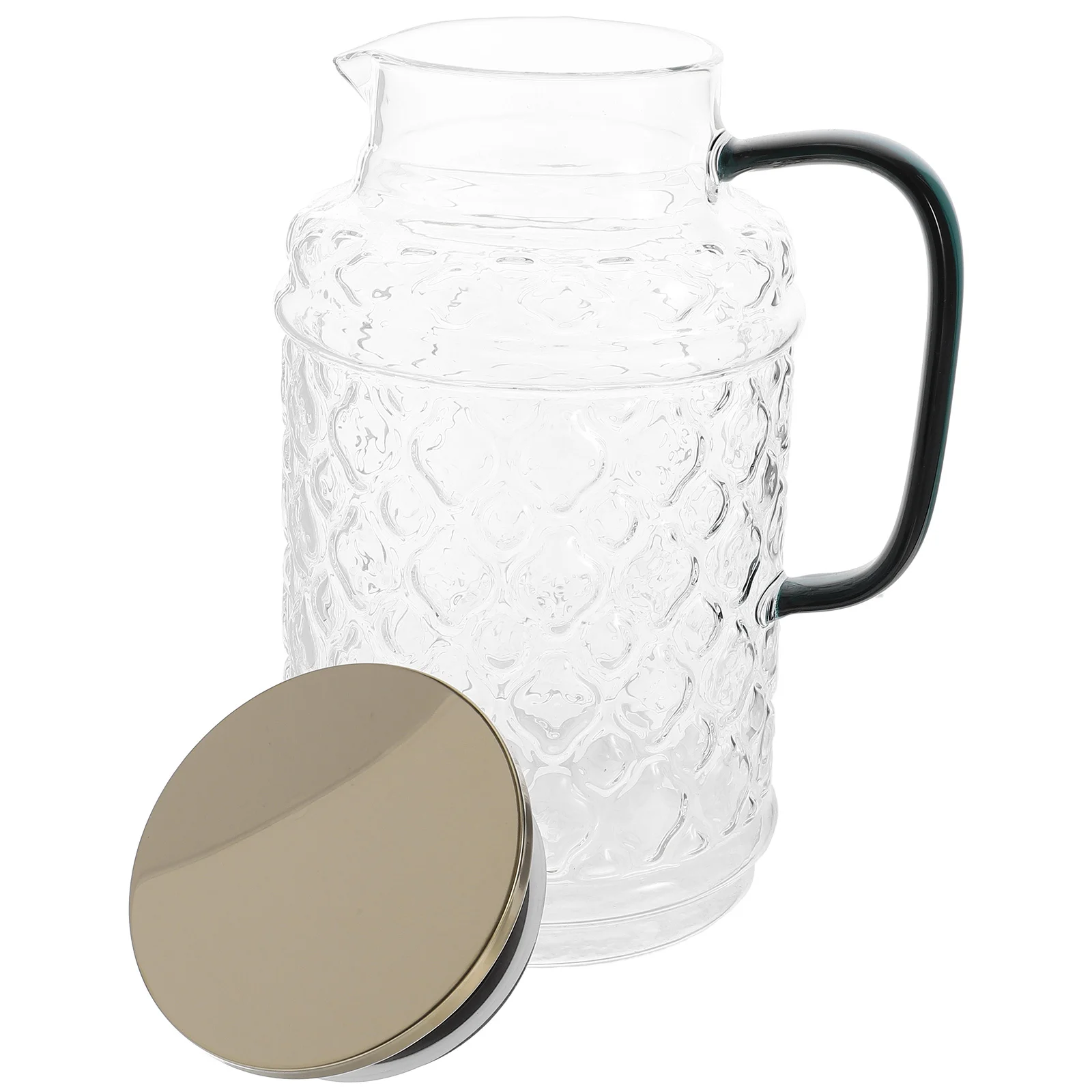 

Glass Water Pitcher Large Capacity Thickened Glass Handle Cold Drink Beverage Jug Ice Tea Pitcher Ice Tea Pitchers