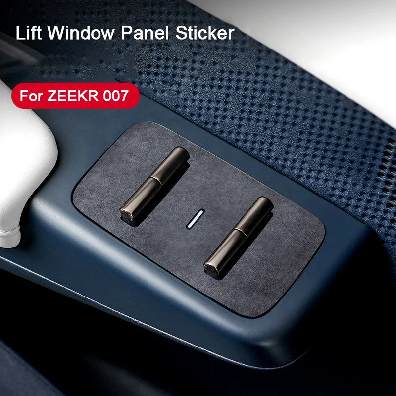 For ZEEKR X top Suede Glass Switch Window Lift Panel Cover Sticker Decorative Protection Stickers Auto Interior Car Accessories