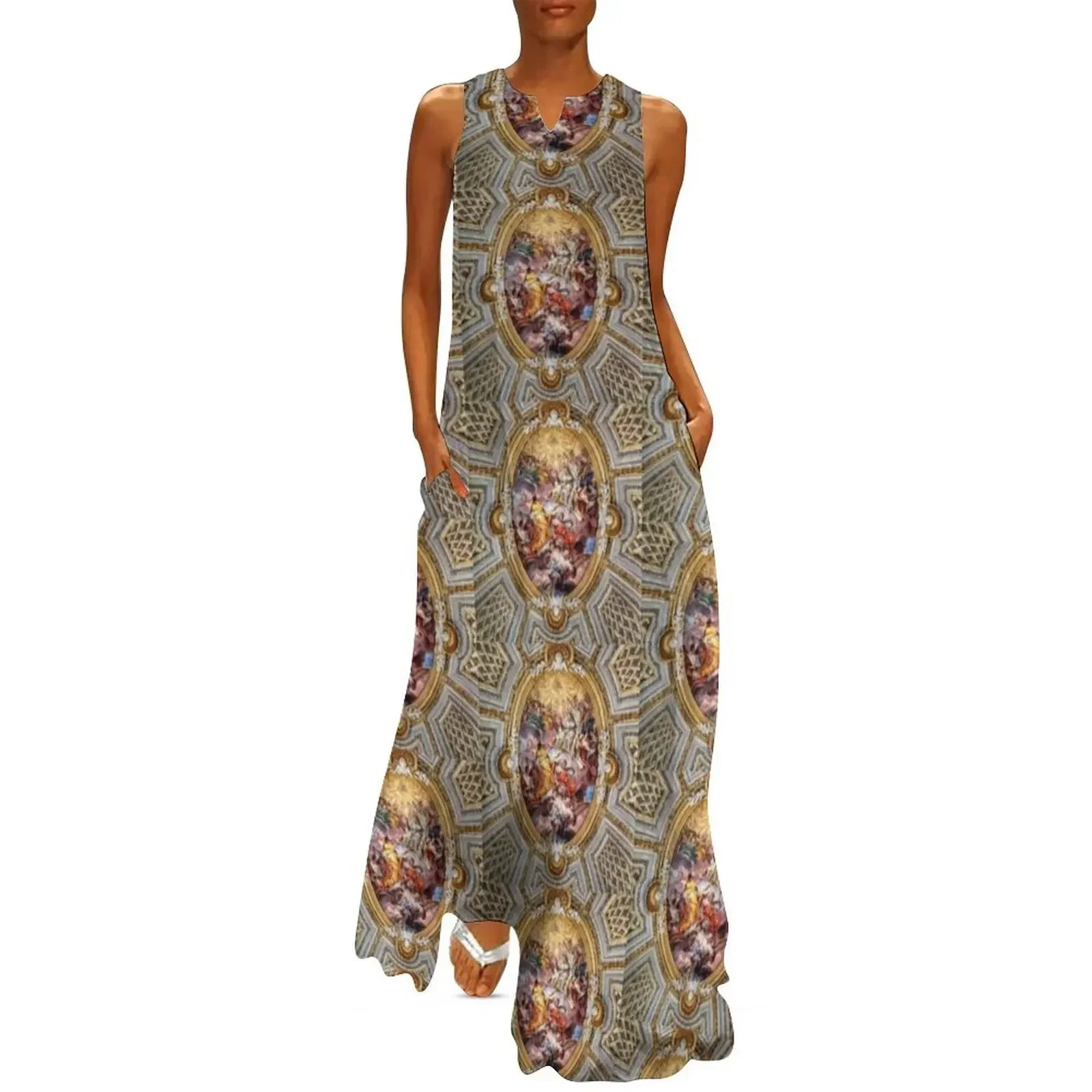 

Church Ceiling Long Dress cocktail dresses beach dresses loose summer dress Dress