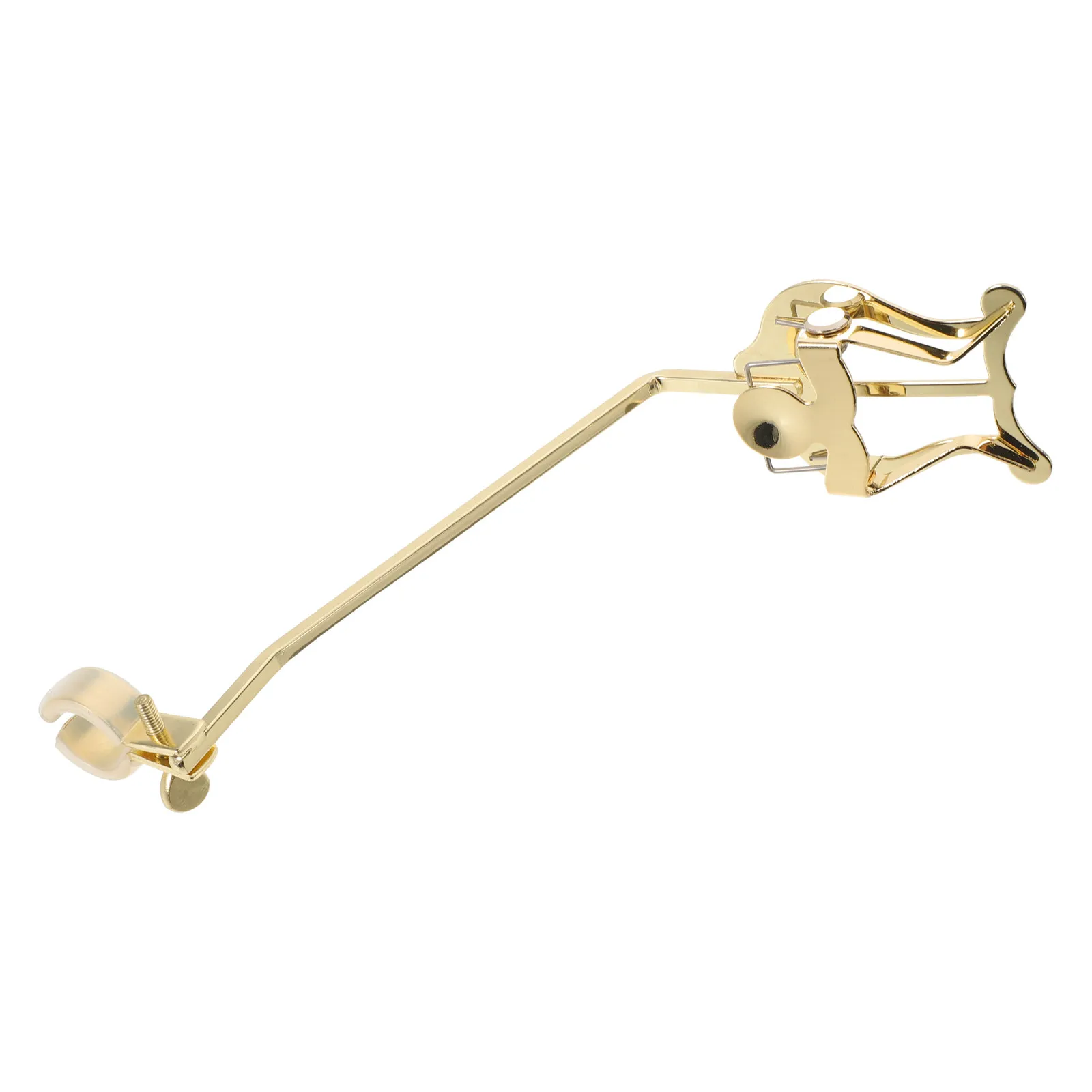 French Horn Marching Lyre Clamp-on Metal Plating Music Clip Rotatable Sheet Holder Portable for Trumpet Flute Wind Instrument