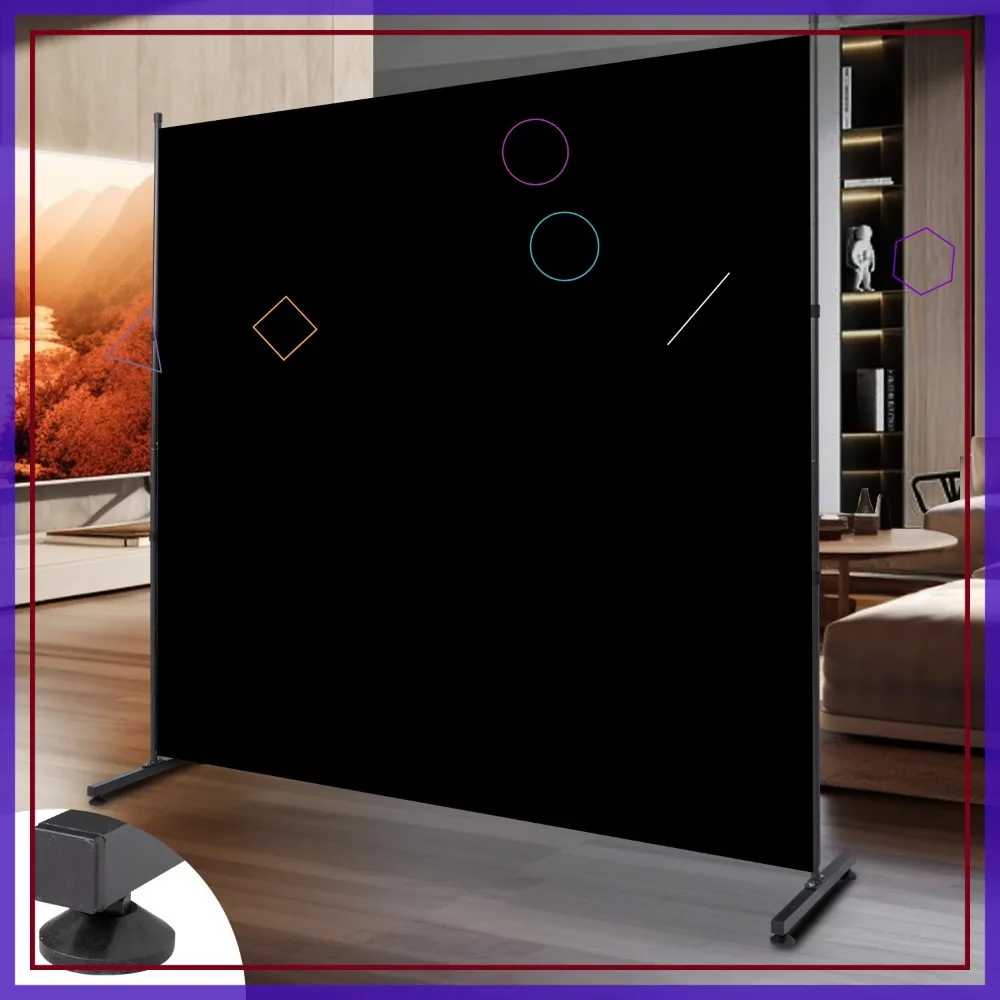 

6-футовый однопанельный экран для конфиденциальности, тканевый перегородка шириной 71-дюймовый для внутреннего разделения, портативная отдельно стоящая стена