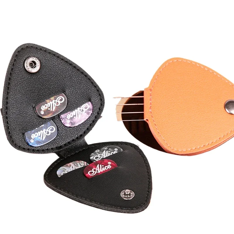 

Guitar Pick Storage Bag 6 Slots Container PU Leather Metal Buckle Picks Holder Pouch for Daily Performance