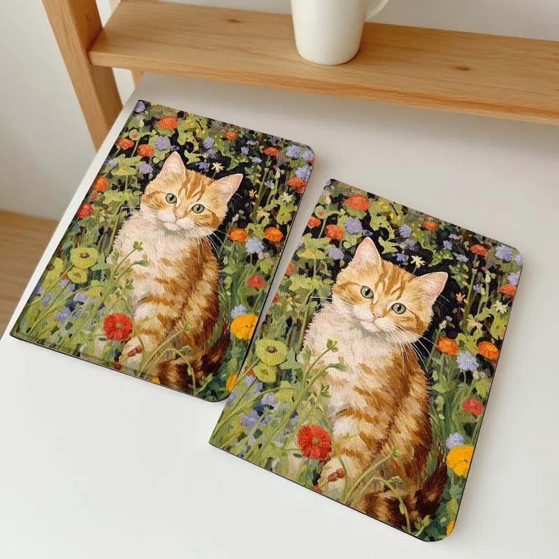 

Cartoon Cat Orange Flowers Case For Vivo IQOO Pad2 Pad3 Pad5 Air SE Pro 12.1 12.3 13 11.5 11 inch Tablet
