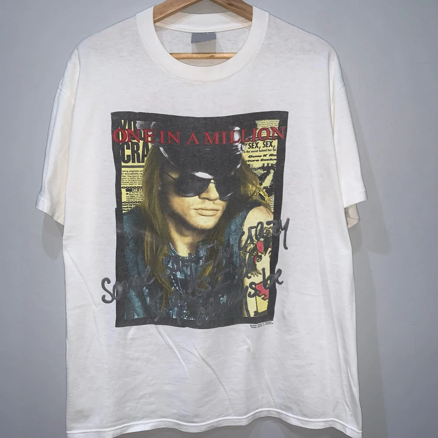 Camiseta Premium Recomendada de Manga Corta con Diseño Retro Rock Axl Rose One in a Million, Accesorio de Moda Primavera 2026