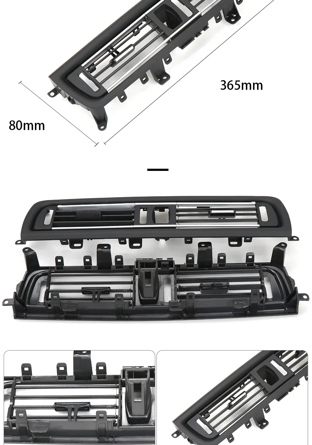 2 Arten Front konsole Grill Dash AC Klimaanlage Entlüftung für BMW F10 F11 F18 520i 523i 525i 528i 535i 64229166885 64229209136 – Detail 2
