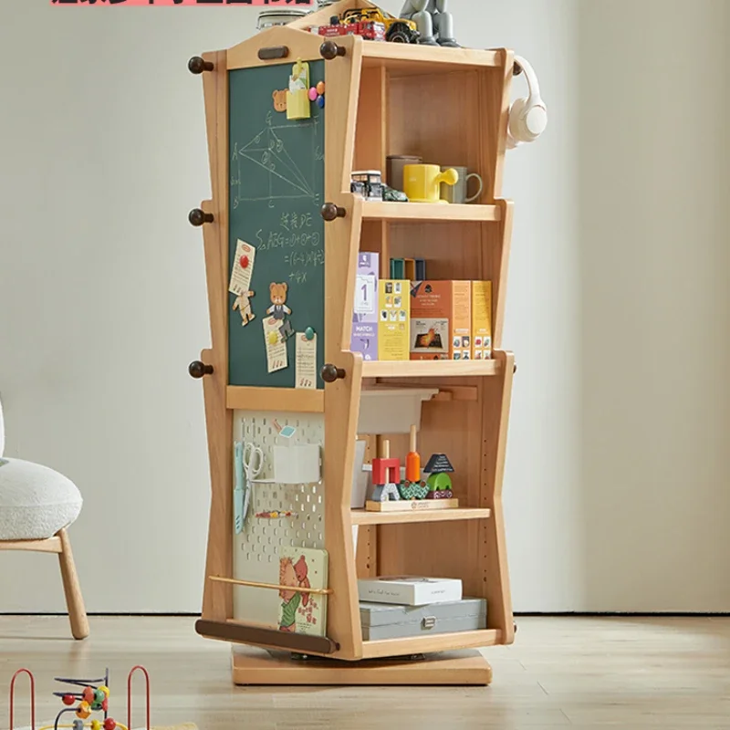 Bookshelf Picture Book Rotating  Floor Cabinet Children's Room Locker