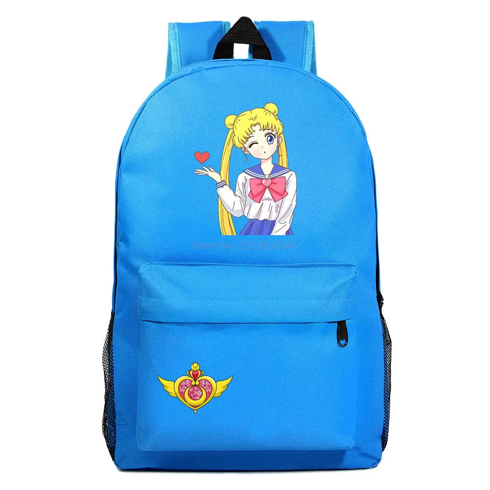 Tas punggung Laptop anak remaja gambar kartun imut Anime Sailor Moon tas sekolah anak-anak kapasitas besar