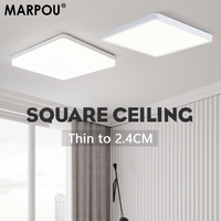 MARPOU 2.4cm Ultra Thin Ceiling Lamps Modern Square Lamp For Living Room Cold Warm White Natural Lighting Led Light For Bedroom