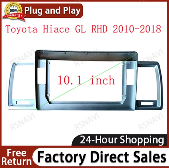 10.1inch Car Radio Facia for Toyota Hiace 2010-2018 Special Dash Trim Kit GPS Navigation Frame Panel Car Refitting