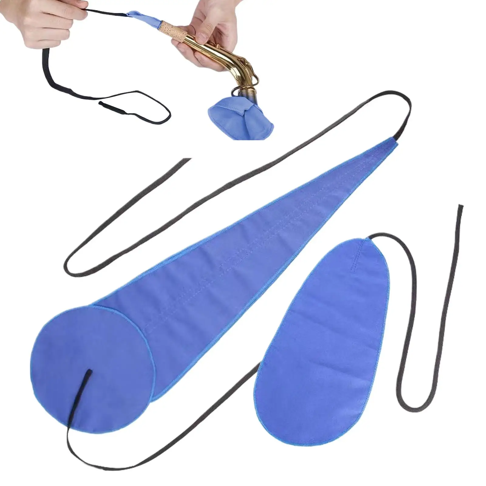 Saxophone Swab 2 Pieces Saxophone Maintenance Tools Clarinet Cleaning Cloth for Musician Student Band School Music Class