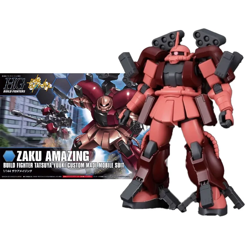 

Bandai Anime HGBF 002 1/144 ZAKU AMAZING Gundam Build Fighters Assembly Model kit Action Figure Toys For Kids Collectible Gift