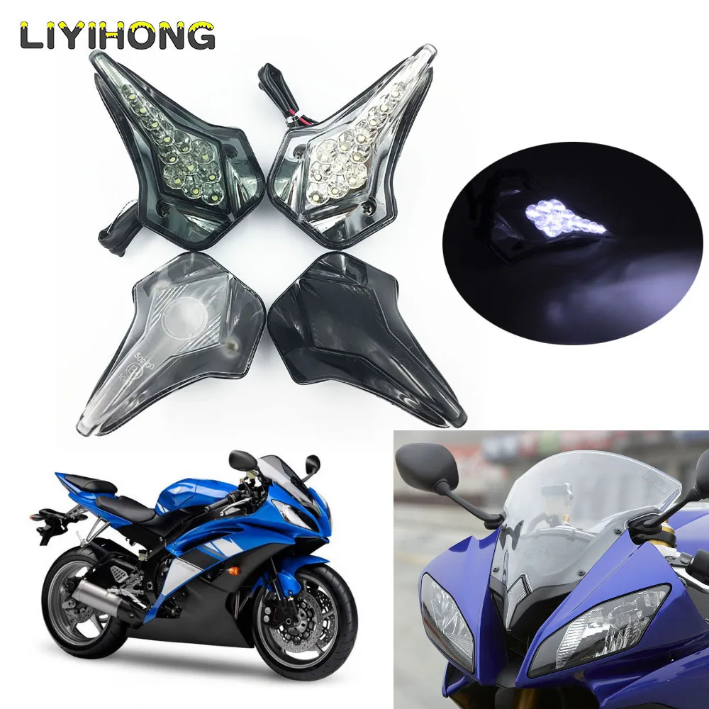 For YAMAHA YZF R6 2008-2012 Motorcycle Accessories Front Center Marker LED Pilot Light Headlight Headlamp Fog Lamp Head Light