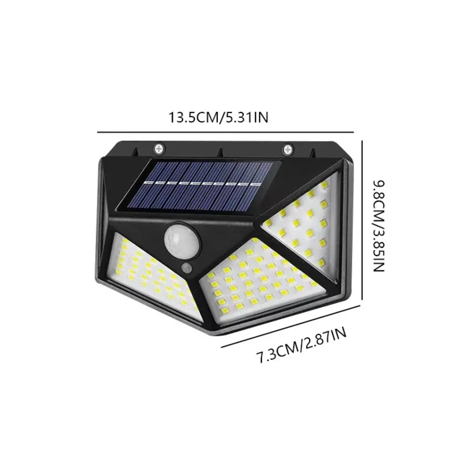 Nieuwe Efficiënte, Duurzame, Duurzame 100led Waterdichte Zonne-Bewegingssensor Muurlamp Voor Het Verbeteren Van Uw Buitenruimte. Zonlicht-