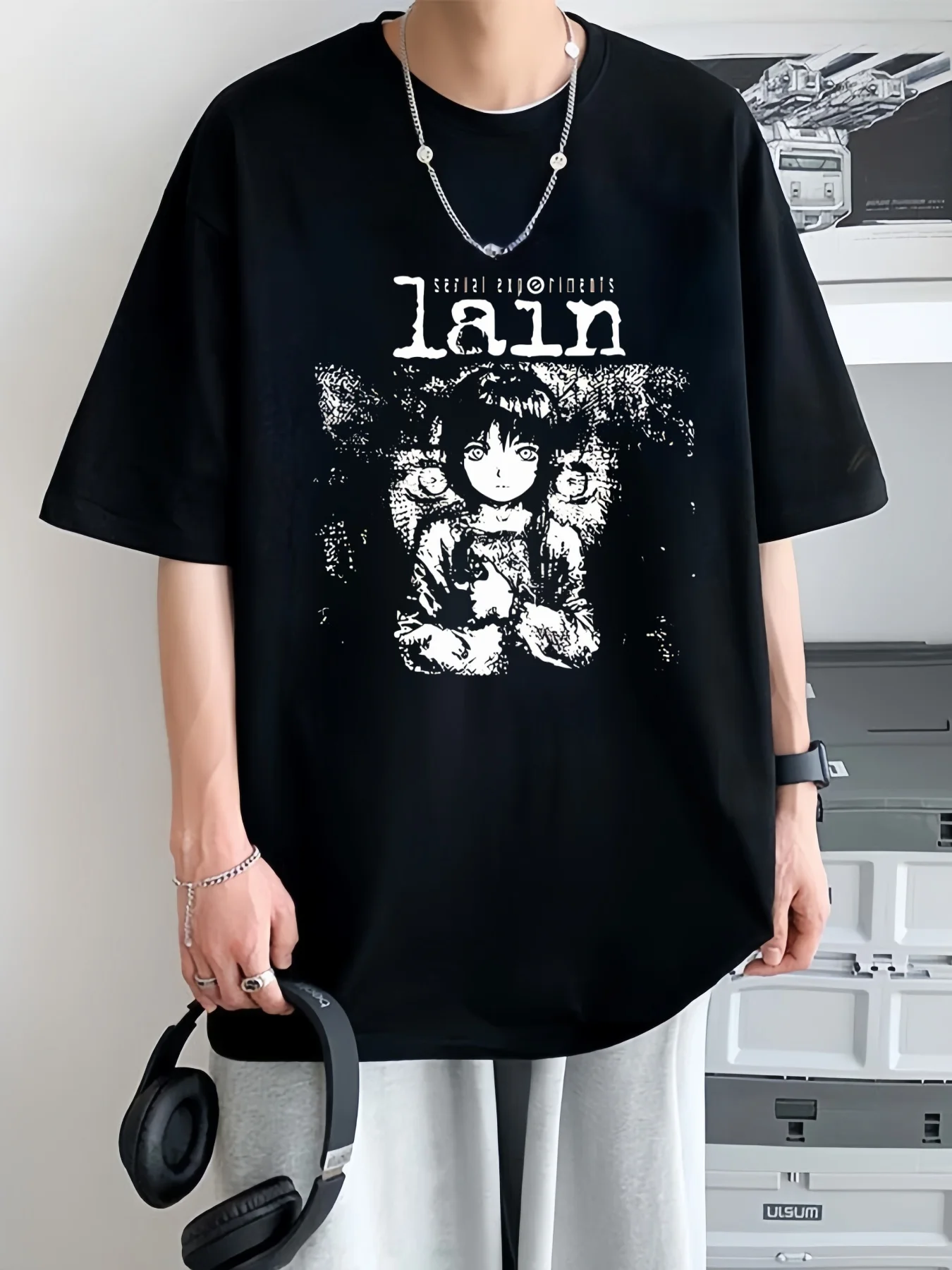 �y�Z�[�����zSerial Experiments Lain �A�j�� �O���t�B�b�N T�V���c �R�[�}�� �ʋC�� �I�[�o�[�T�C�Y �G�b�Z���V���� �~�̕K���i