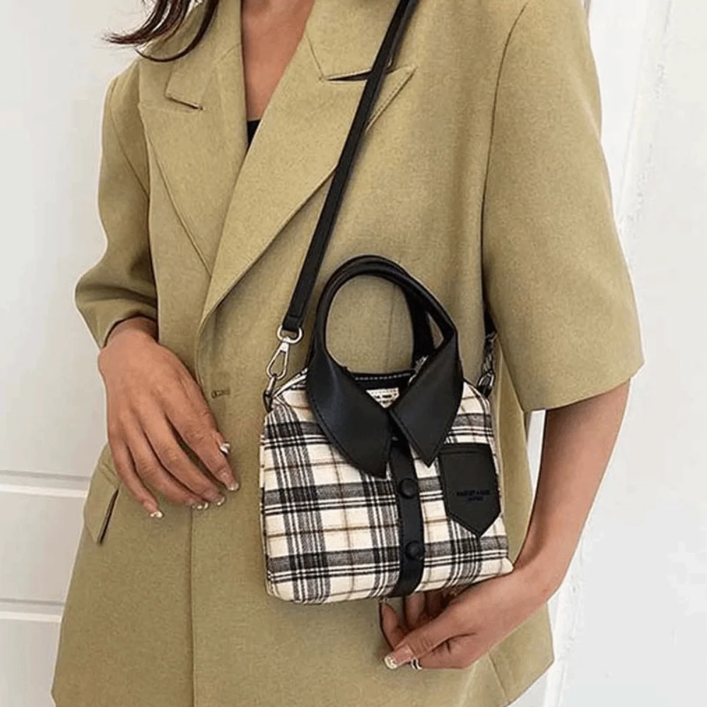 

Elegant Clothes Shaped Crossbody Bag PU Leather Creative Square Compact Shoulder Bag Shirt Shaped Waterproof Women Handbag